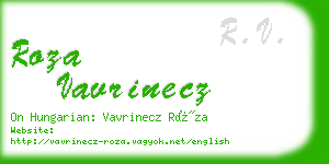 roza vavrinecz business card